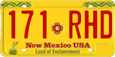 NM license plate 171RHD