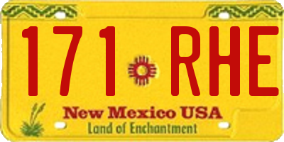 NM license plate 171RHE