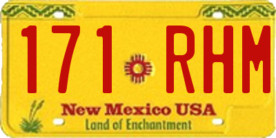 NM license plate 171RHM