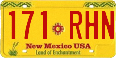 NM license plate 171RHN