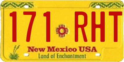 NM license plate 171RHT