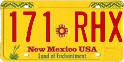 NM license plate 171RHX
