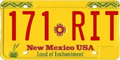 NM license plate 171RIT