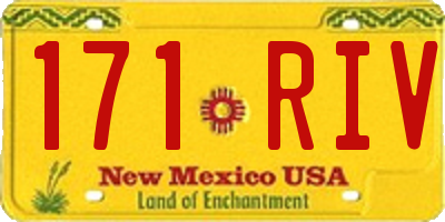 NM license plate 171RIV