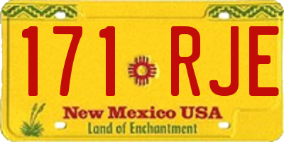 NM license plate 171RJE