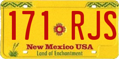 NM license plate 171RJS