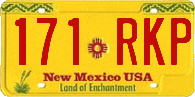 NM license plate 171RKP