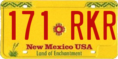 NM license plate 171RKR