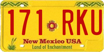 NM license plate 171RKU