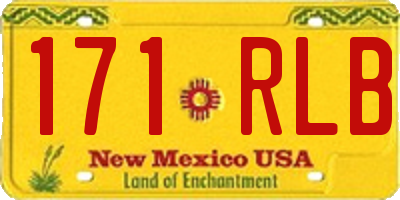 NM license plate 171RLB