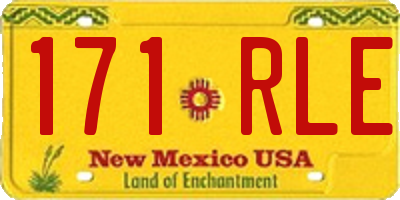 NM license plate 171RLE