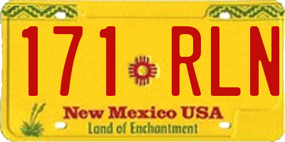 NM license plate 171RLN