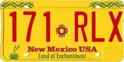 NM license plate 171RLX