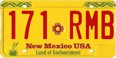 NM license plate 171RMB