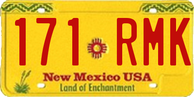NM license plate 171RMK