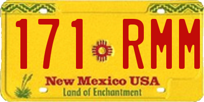 NM license plate 171RMM