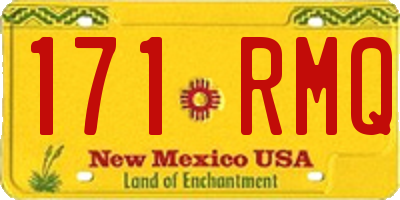 NM license plate 171RMQ
