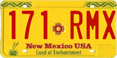 NM license plate 171RMX