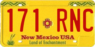 NM license plate 171RNC