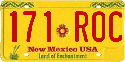 NM license plate 171ROC