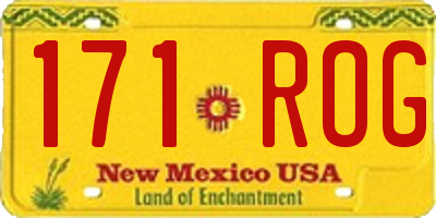 NM license plate 171ROG