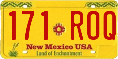 NM license plate 171ROQ