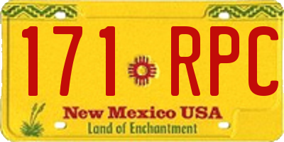 NM license plate 171RPC