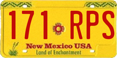 NM license plate 171RPS