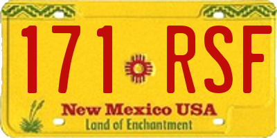NM license plate 171RSF