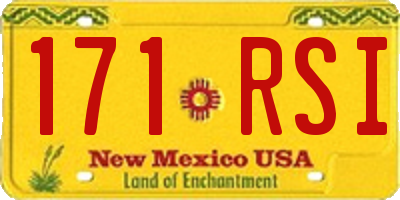 NM license plate 171RSI