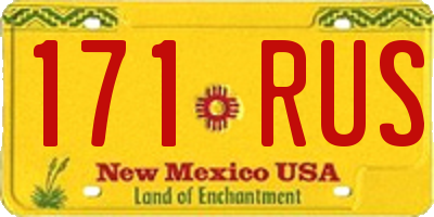 NM license plate 171RUS