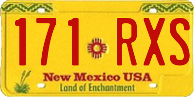 NM license plate 171RXS