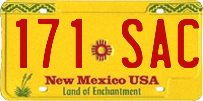 NM license plate 171SAC