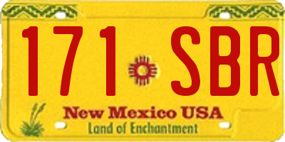 NM license plate 171SBR