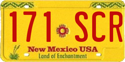 NM license plate 171SCR