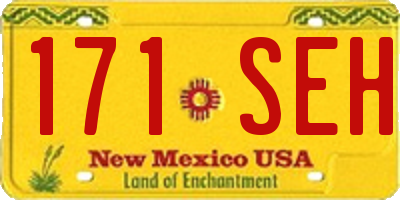NM license plate 171SEH