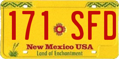 NM license plate 171SFD