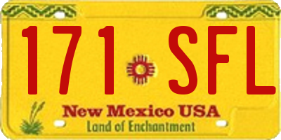 NM license plate 171SFL