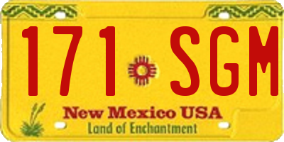 NM license plate 171SGM