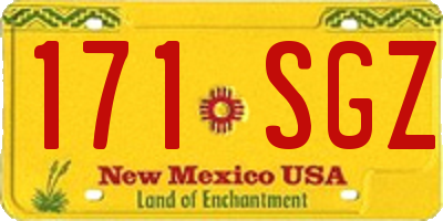 NM license plate 171SGZ