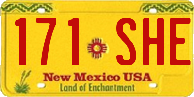 NM license plate 171SHE