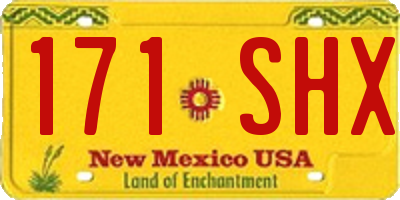 NM license plate 171SHX