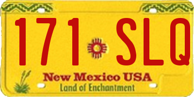 NM license plate 171SLQ