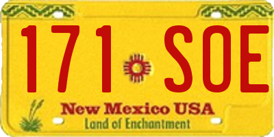 NM license plate 171SOE