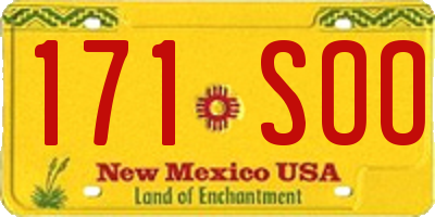 NM license plate 171SOO