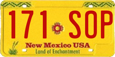 NM license plate 171SOP