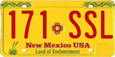 NM license plate 171SSL