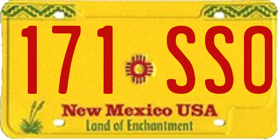 NM license plate 171SSO