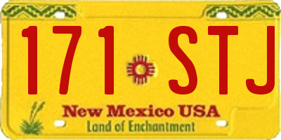 NM license plate 171STJ