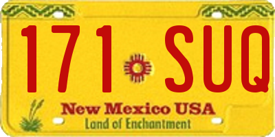 NM license plate 171SUQ
